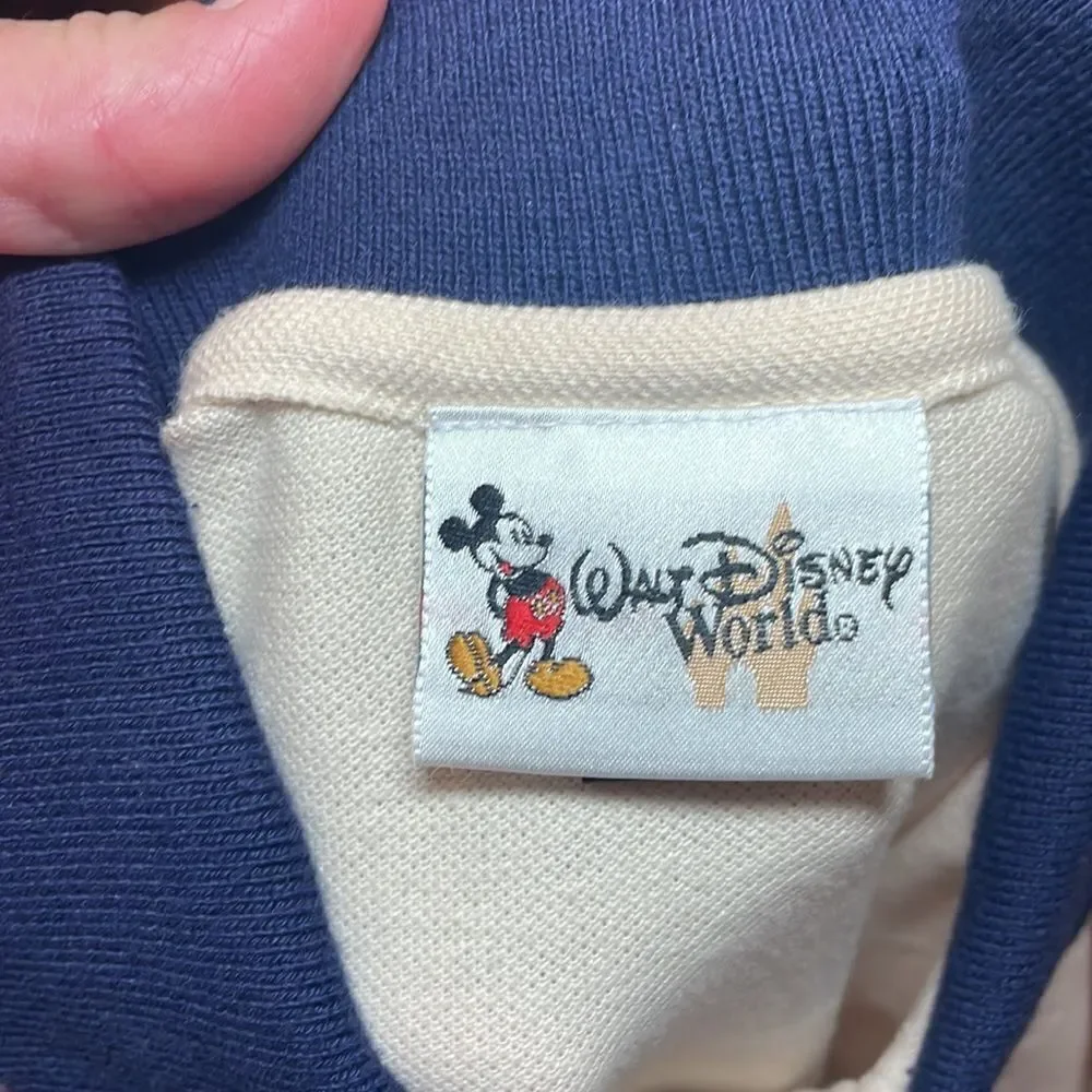 Walt Disney World Men’s Mickey Golf Polo, Golfing Mickey Mouse, Small